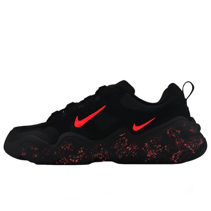 Nike Nike Tech Hera Red Hook Ink Splatter Breathable And Lightweight Low top Casual Shoes Unisex Red