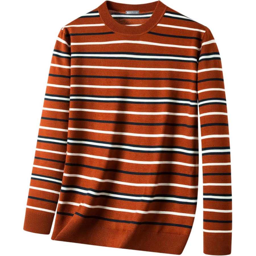 Hodo Knitwear Men's Saffron Crew Neck Moderate