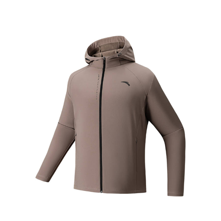ANTA Jackets Men's Gray Brown 4 Hooded Non Detachable Moderate Other