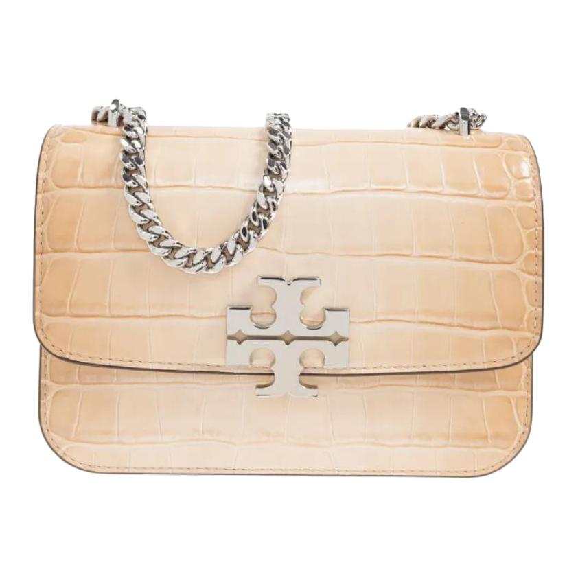 TORY BURCH Eleanor Calfskin Crossbody Bag, Shoulder Bag Small Women's Beige