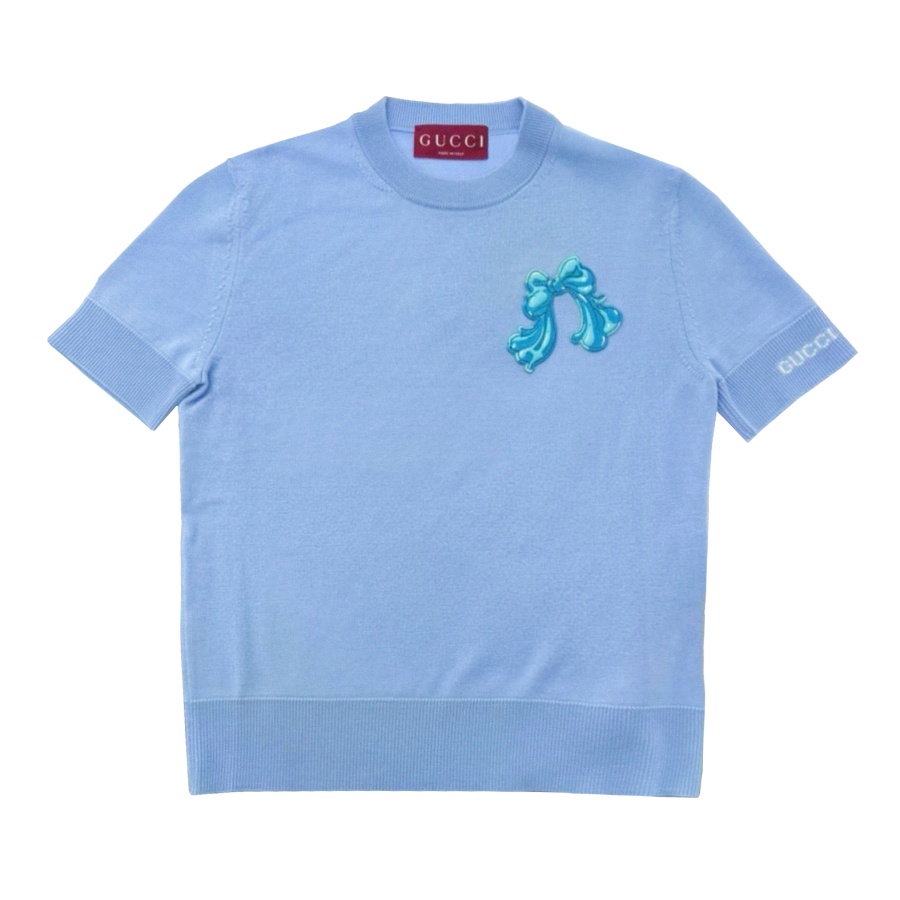 GUCCI FW25 Regular T Shirt Women's Sky Blue