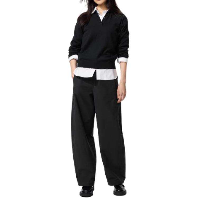 UNIQLO Casual Pants Women's Black Moderate Wide Leg Pants