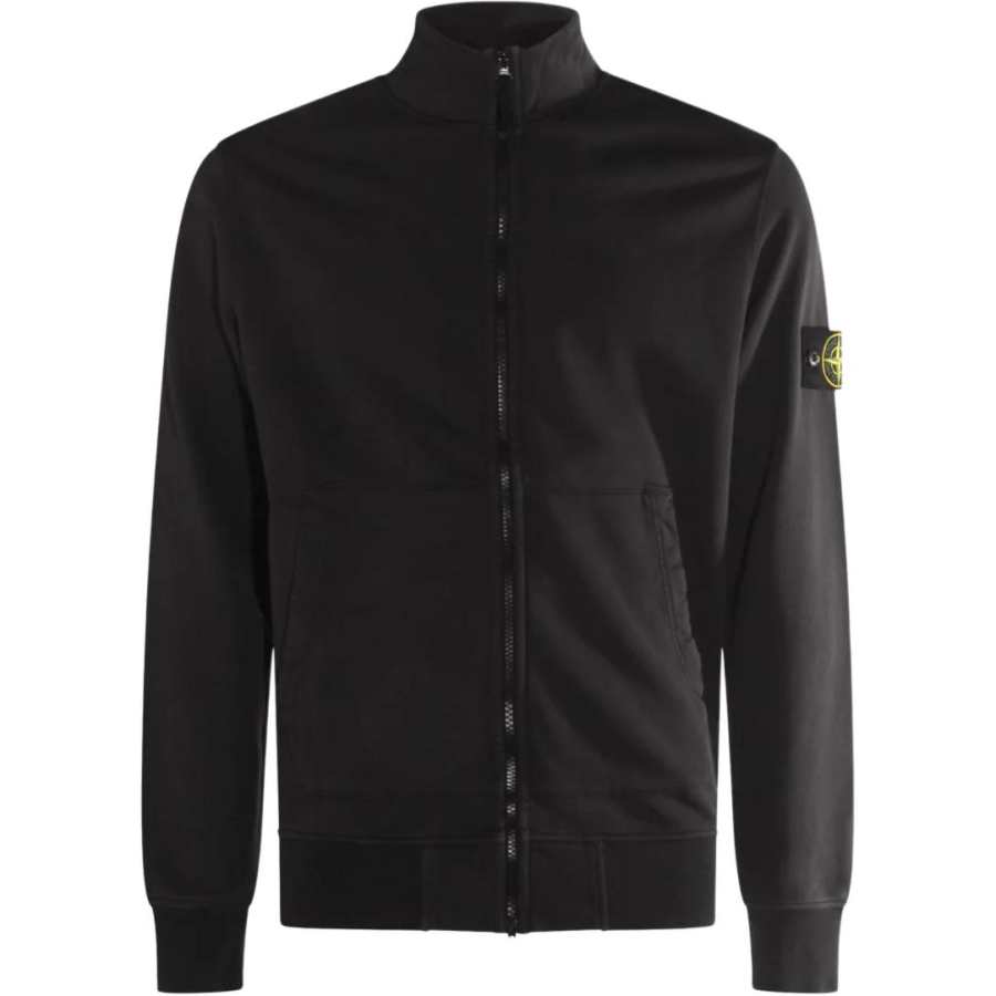 STONE ISLAND Zip up Logo patch Sweatshirt