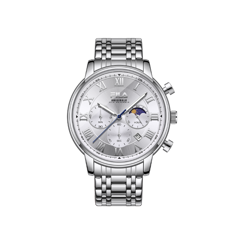 FILA Fashion Collection Perpetual Calendar With Three Hands Wrist Watches Quartz Movement Black Dial Men's Watches