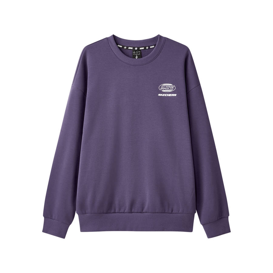 Skechers Fleece Lined Thermal Athleisure Commute Loose Fit Comfortable Soft Skin Friendly Brand Logo Crew Neck Pullover