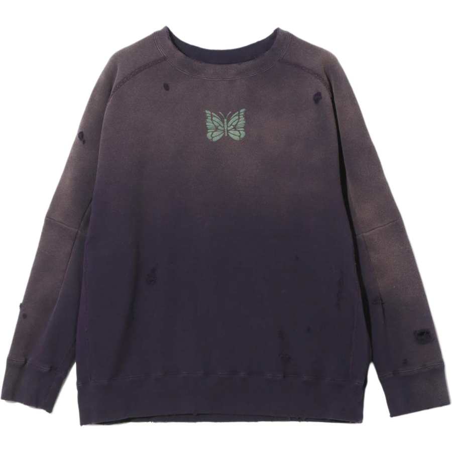 Needles Sweatshirts Unisex Purple Crew Neck Moderate