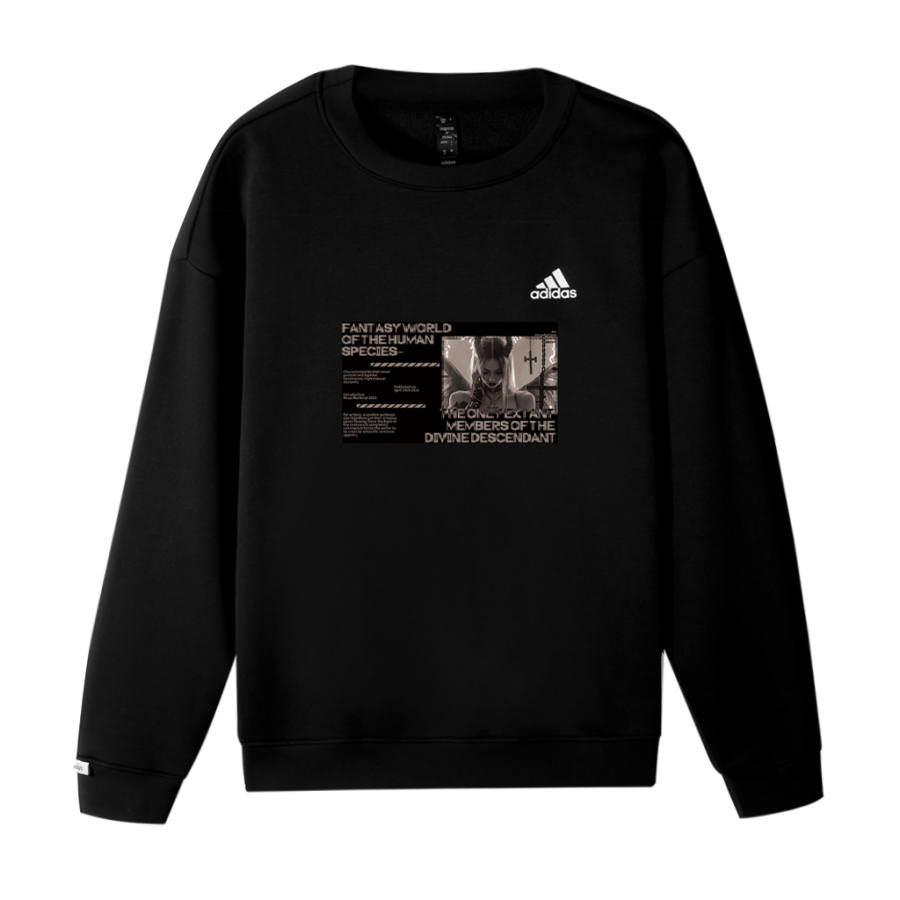 Adidas Adidas Sweatshirts Unisex Black Crew Neck Moderate