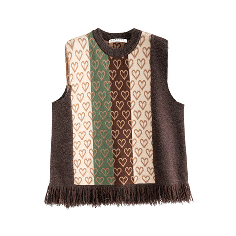 Tonlion Knitwear Women's Coffee Crew Neck Moderate