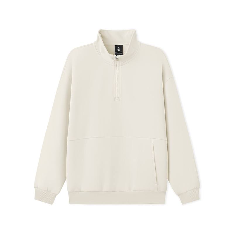 Skechers Sweatshirts Women's Cream White/031A Stand Collar Moderate Regular