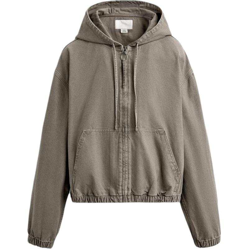 ZARA Jackets Men's Green Hooded Moderate Other