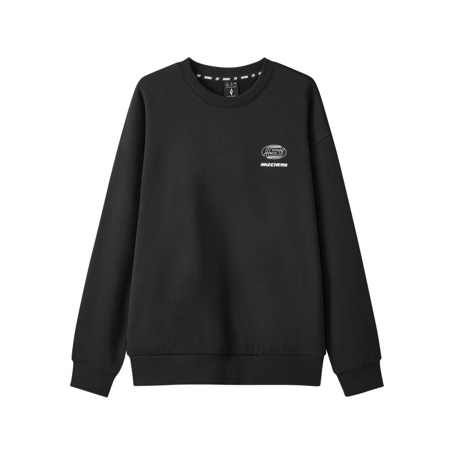 Skechers Fleece Lined Thermal Athleisure Commute Loose Fit Comfortable Skin Friendly Soft Brand Logo Crew Neck Pullover
