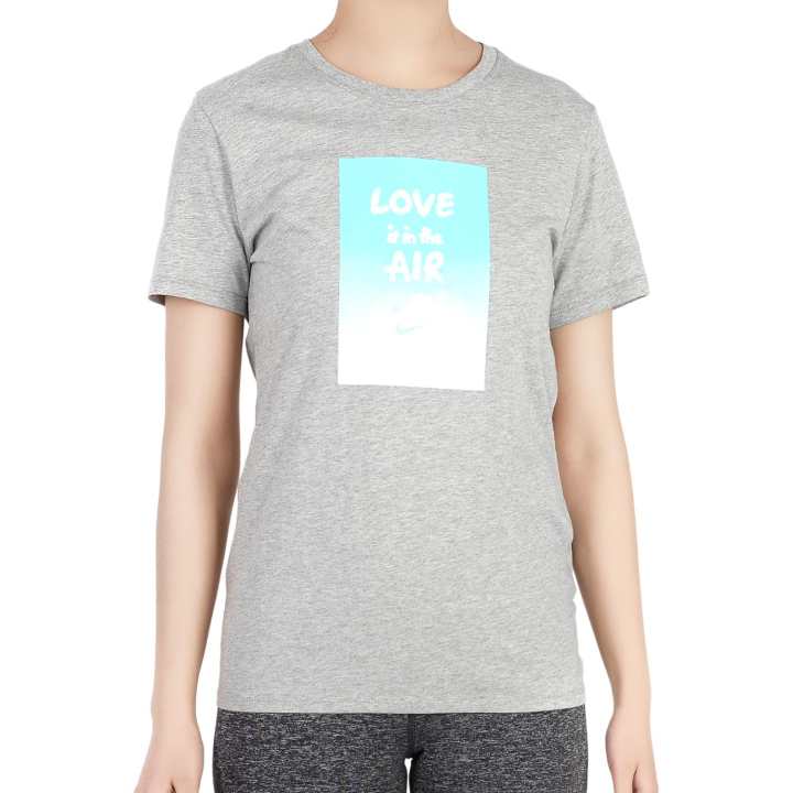 Nike Nike T Shirts Women's Gray Crew Neck Moderate