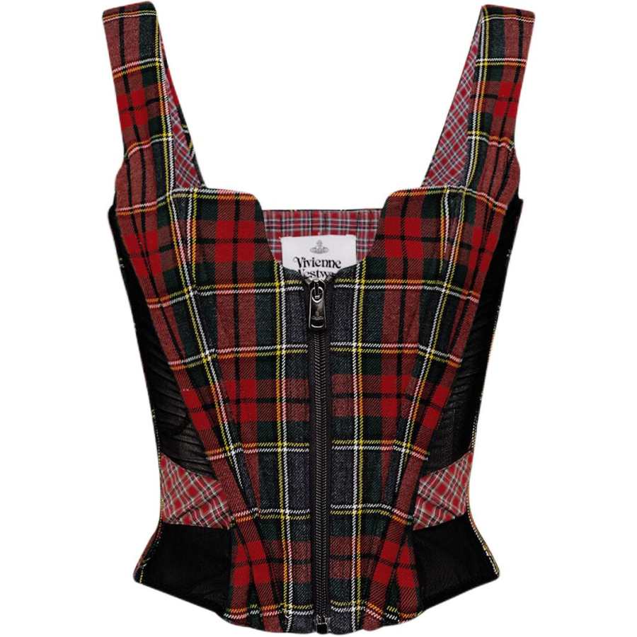 Vivienne Westwood tartan zip-front top