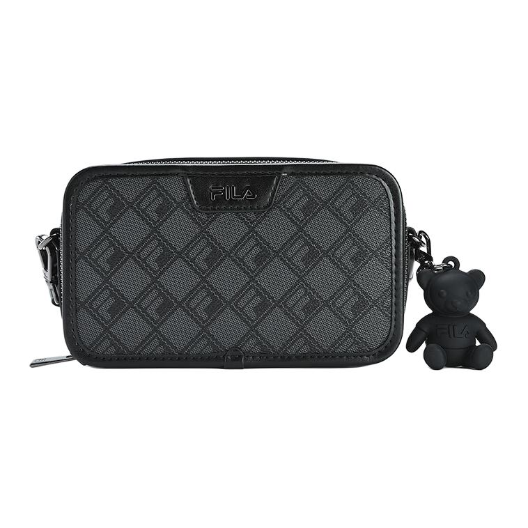 FILA WHITE Polyvinyl Chloride Crossbody Bag, Shoulder Bag Regular Women's Black