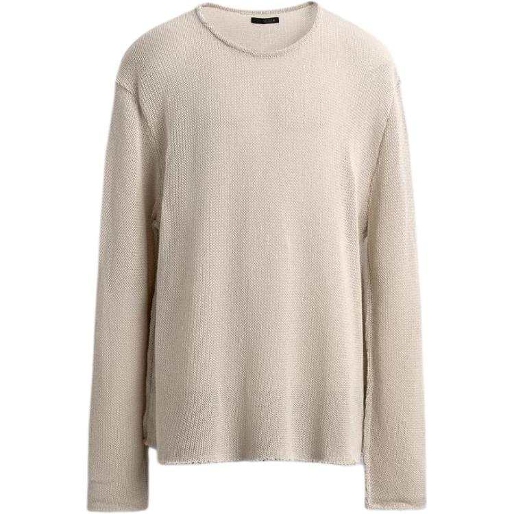 ZARA Knitwear Men's Beige Crew Neck Moderate