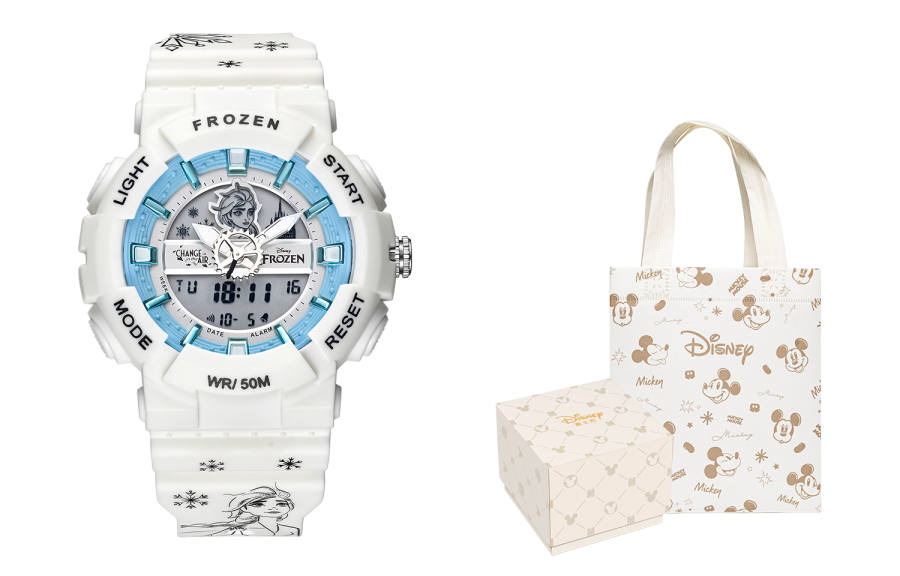 Disney Frozen Series Electronic Movement Rubber Strap Watch Unisex Blue Dial
