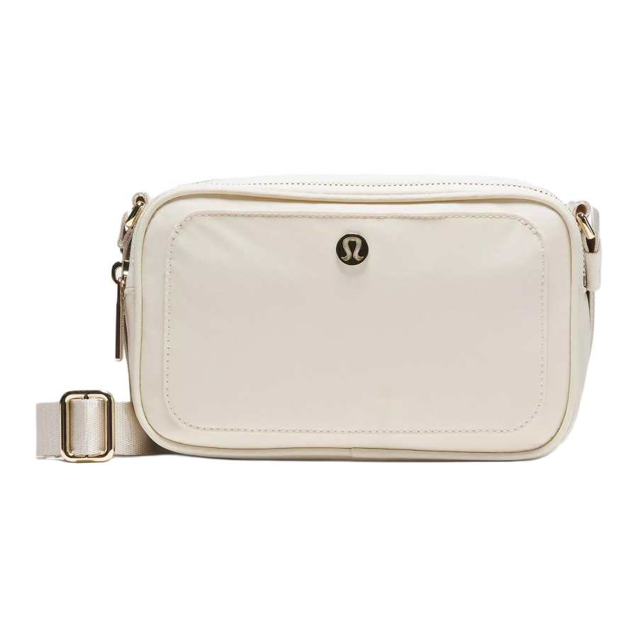 Lululemon Recycled Nylon Crossbody Bag, Shoulder Bag Women's Beige