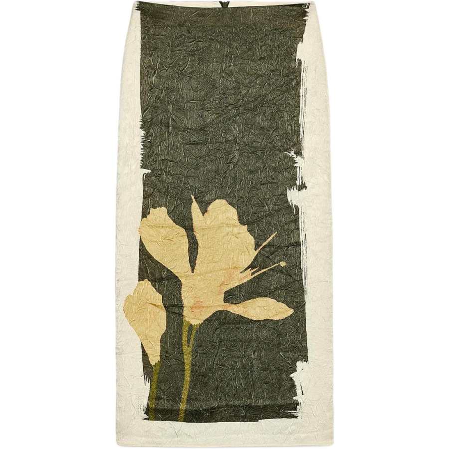 ZARA Casual Long Skirts Women's Green/Nude Moderate Other