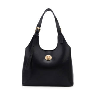 ELLE Cow Leather Shoulder Bag Regular Small Size Women's Multicolor