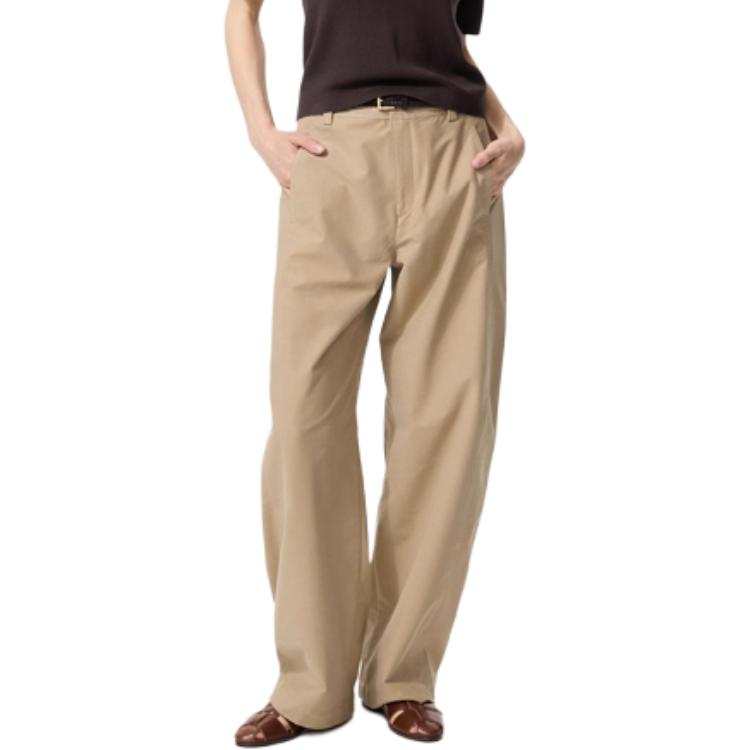 UNIQLO Casual Pants Women's Dark Beige Moderate Wide Leg Pants