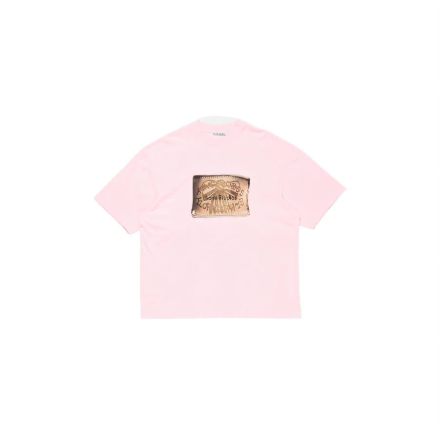 Acne Studios Acne Studios T Shirts Unisex Pink Crew Neck Moderate