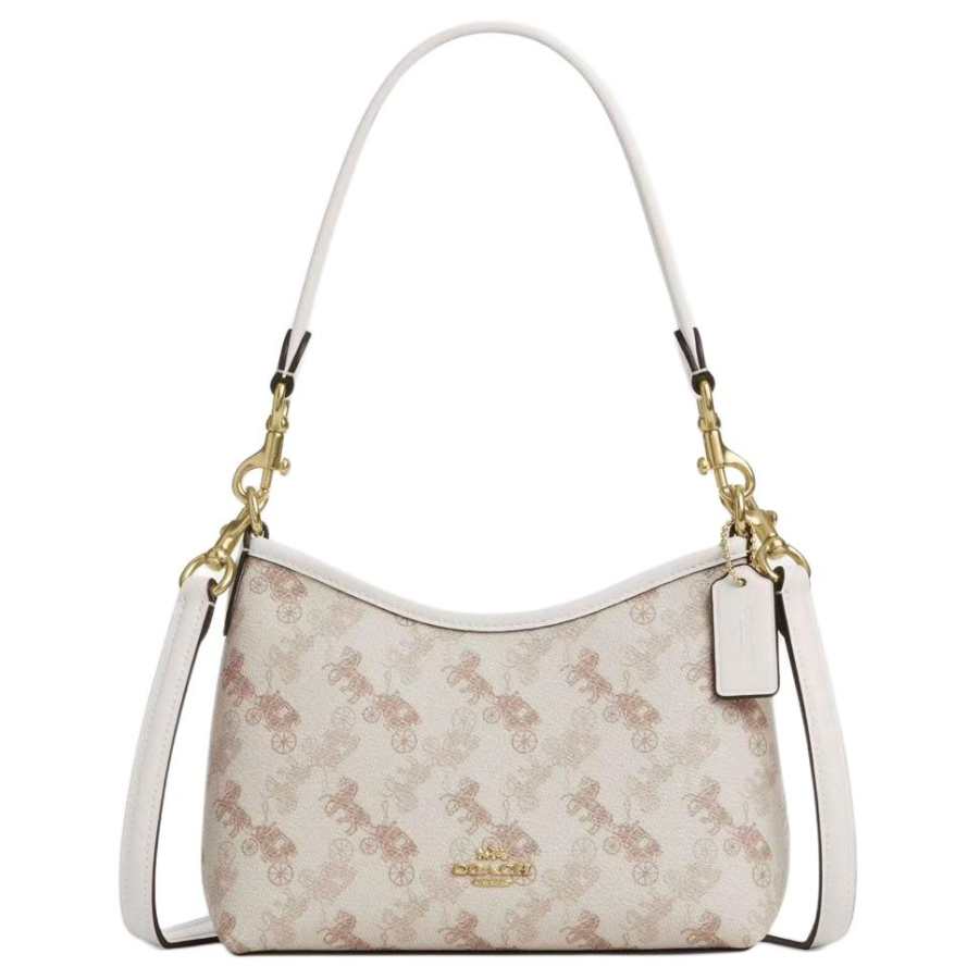 COACH COACH Laurel Artificial Leather Shoulder Bag Small Women's Ecru