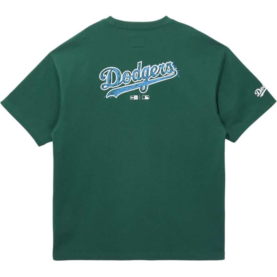 New Era T Shirts Unisex Green Crew Neck Moderate