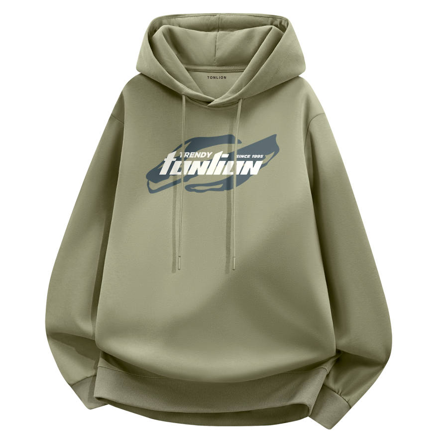 Tonlion Sweatshirts Unisex Hooded Moderate Regular