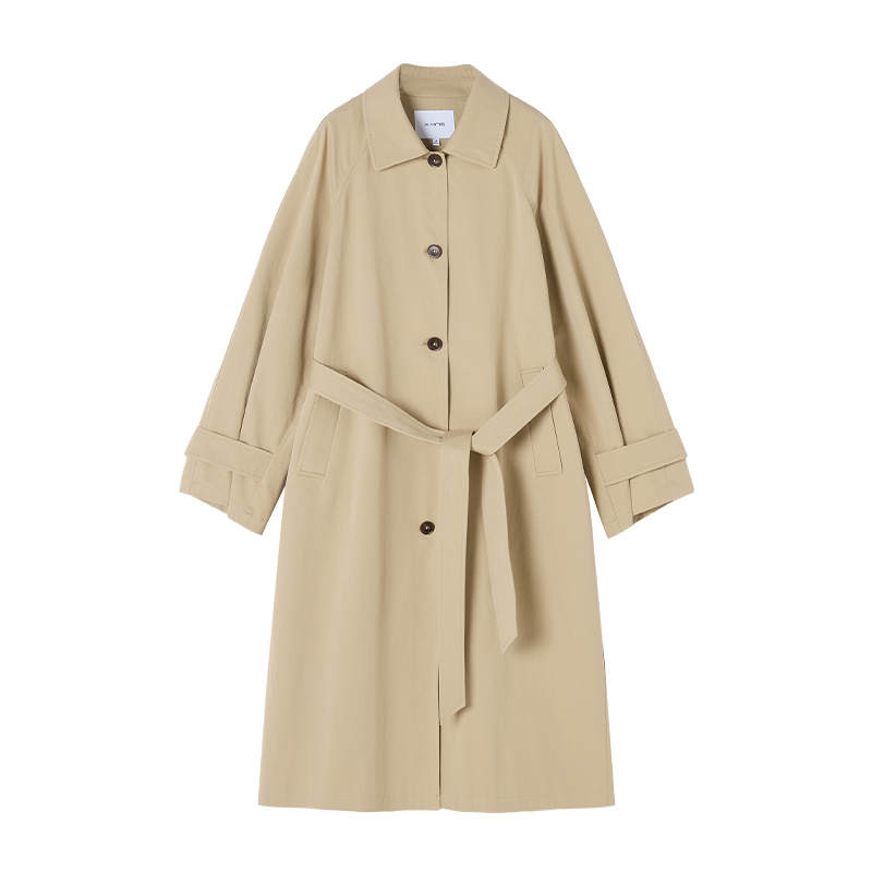 XIANGYING Trench Coats Women's Khaki Lapel Moderate Other