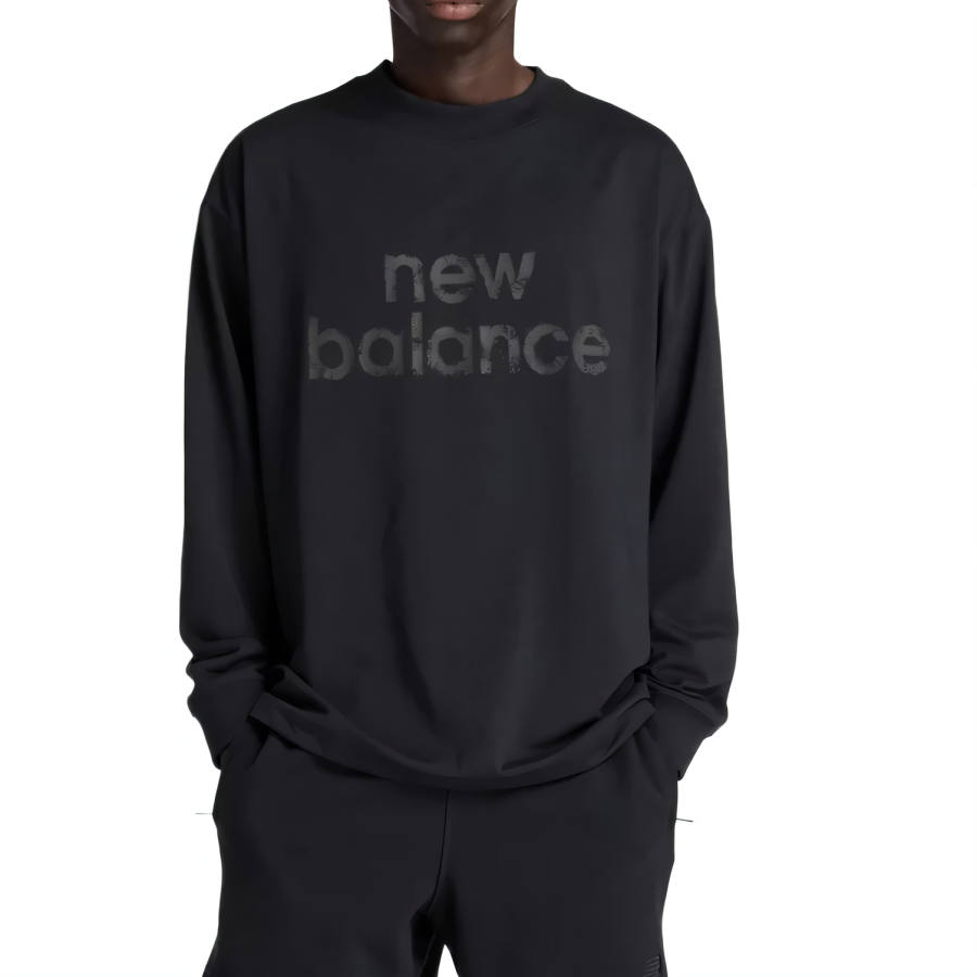 New Balance New Balance NB T Shirts Men's Black Crew Neck Moderate