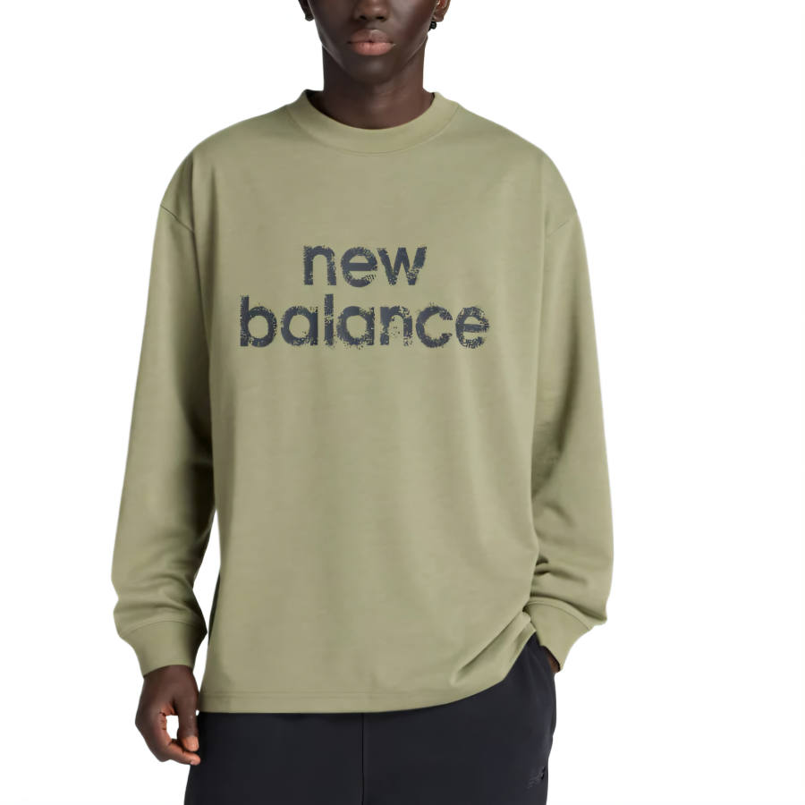 New Balance New Balance T Shirts Men's Green Crew Neck Moderate