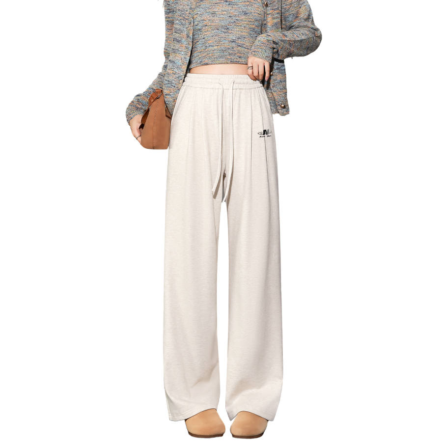 Tonlion Casual Pants Women's Moderate Wide Leg Pants