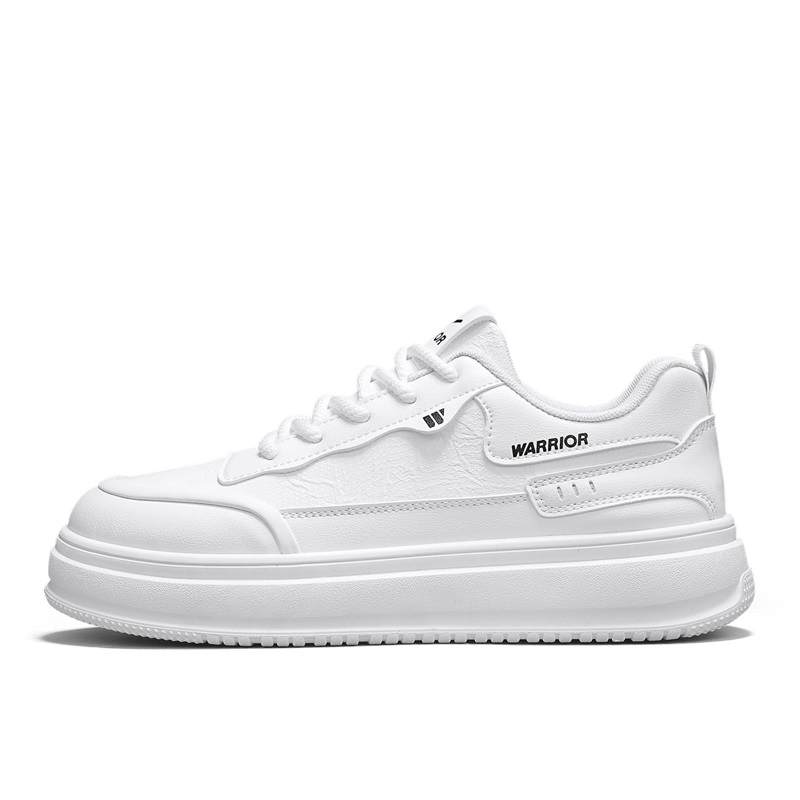 WARRIOR Warrior White Sneakers Coverage Height Increasing Abrasion Resistant Lightweight Slip Resistant