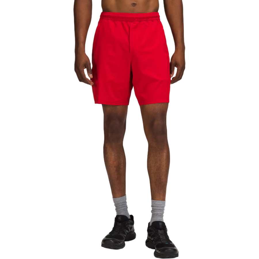 Lululemon Pace Breaker Team Canada Linerless 2022 Version COC Logo Sports Shorts Men's Dark Red/PREP