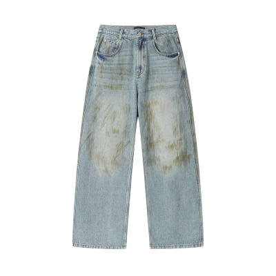 DANGEROUSPEOPLE Jeans Unisex Blue Moderate Straight Fit Pants