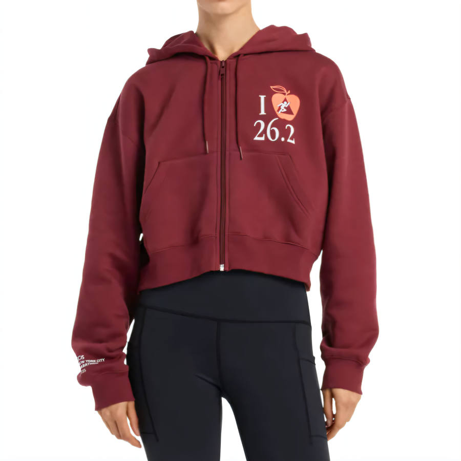 New Balance New Balance Sweatshirts Women's Red Hooded Moderate
