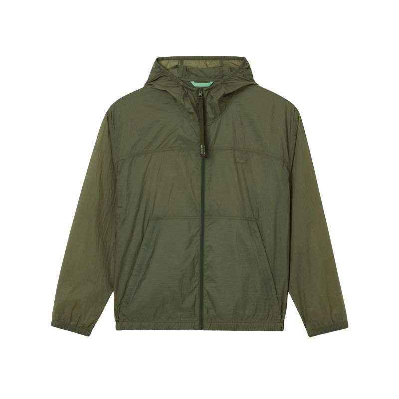 LACOSTE LACOSTE Jackets Men's E9F/Olive Hooded Moderate Other