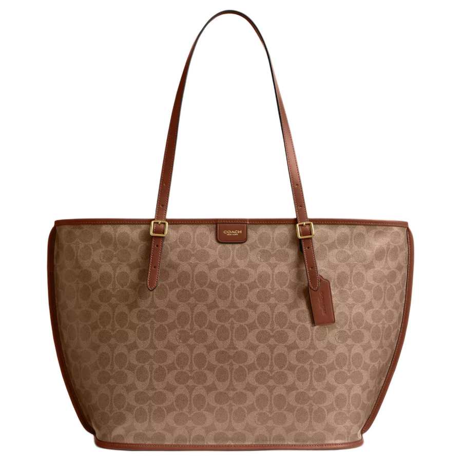 COACH Artificial Leather Handbag, Shoulder Bag Large Women's Brown