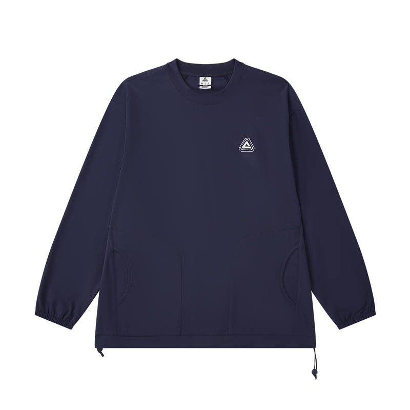 PEAK Sweatshirts Unisex Night Blue Crew Neck Moderate Straight Fit