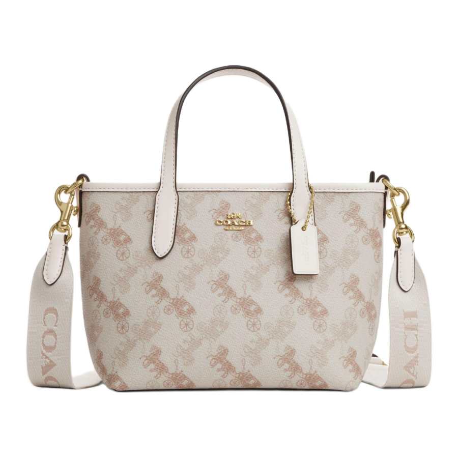 COACH City Artificial Leather Handbag Mini Women's Ecru