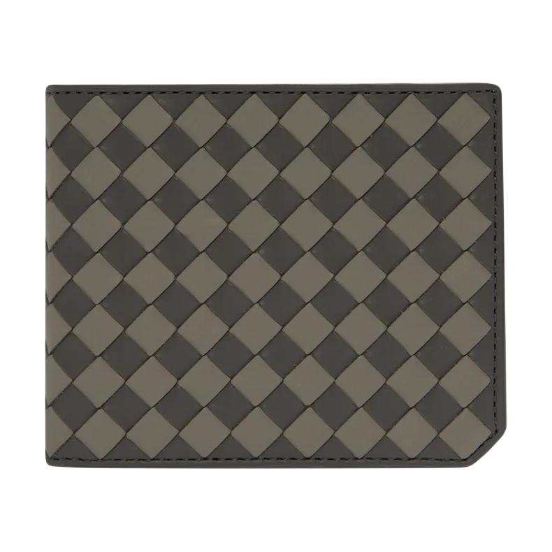 Bottega Veneta Intrecciato Calfskin Wallet Small Men's Gray