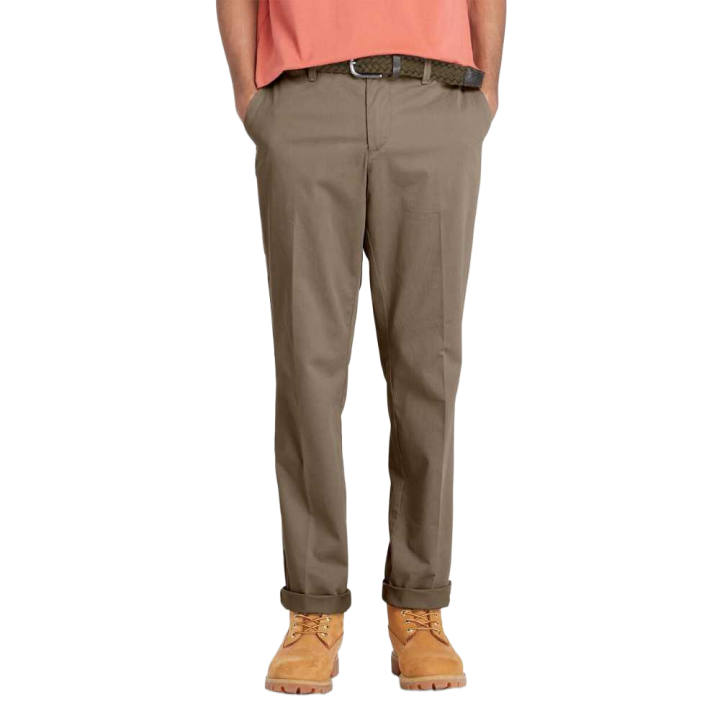 Timberland Timberland Casual Pants Men's Khaki Moderate Straight Fit Pants
