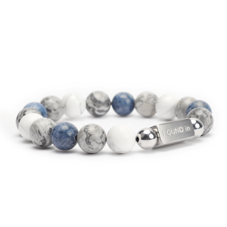 FOUNDIN White Turquoise Map Stone Beaded Bracelets Unisex