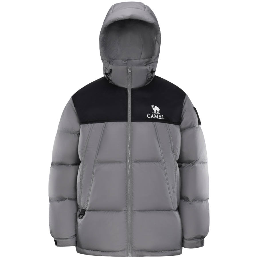 CAMEL CAMEL Multicolor Windproof Hooded Volumizing Loose Fit Silhouette Thermal Puffy Down Jacket 655 Unisex