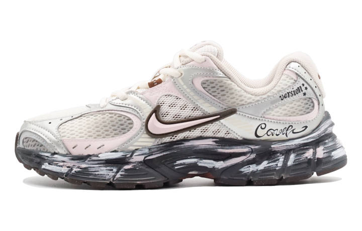 Nike Nike V5 RNR Cushioning Abrasion Resistant Cushioning, Wear Resistant Low top Running Shoes Unisex Gray Pink