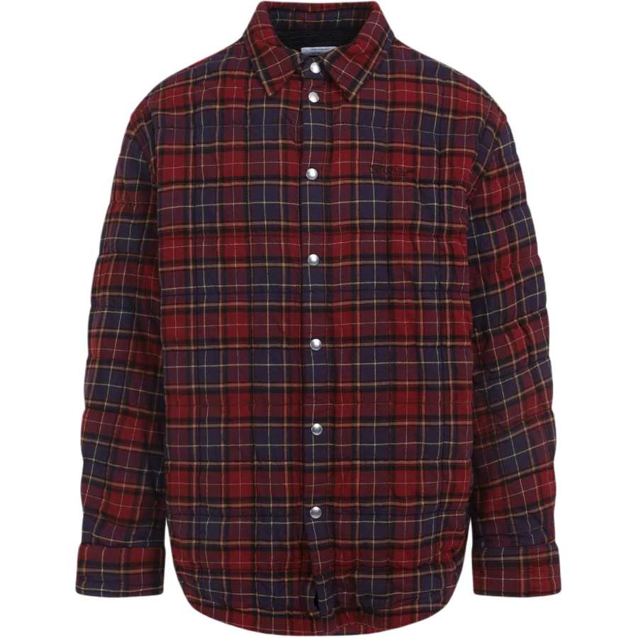 OFF-WHITE OFF-WHITE quilted plaid shirt jacket