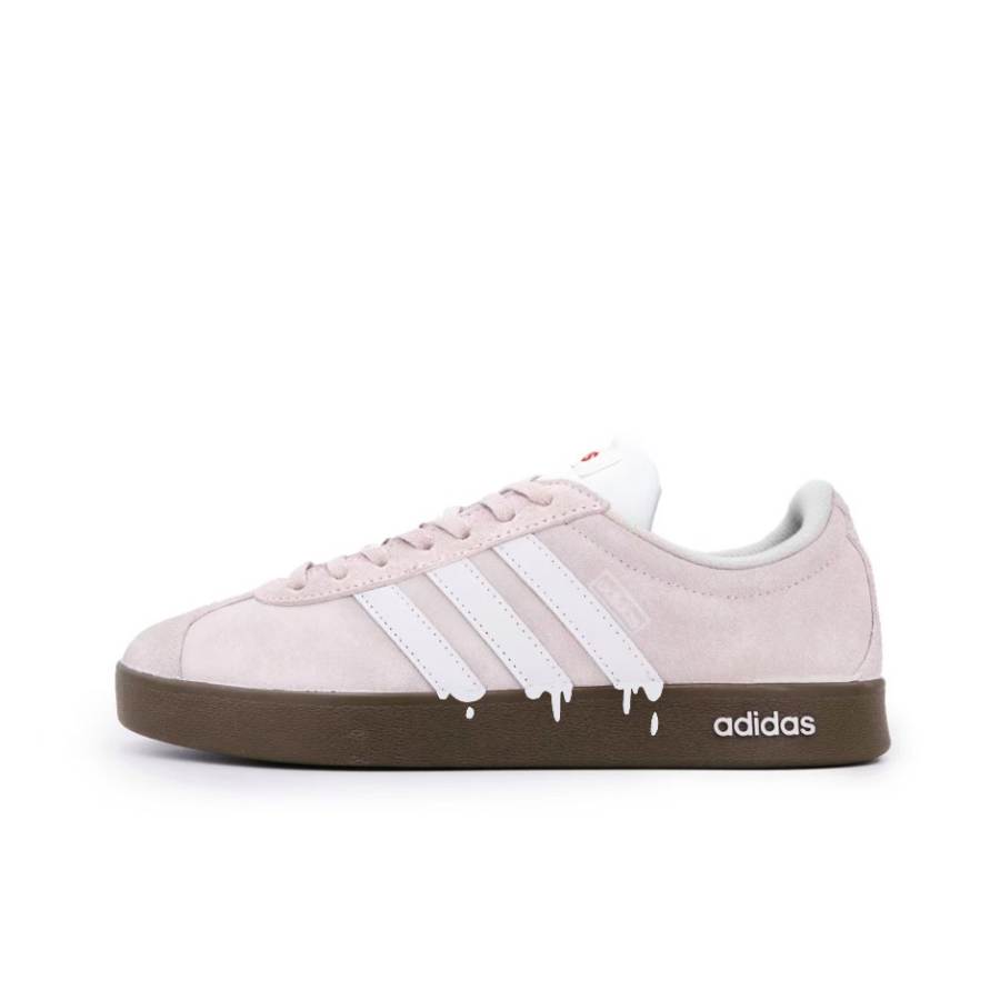 Adidas Adidas VL COURT 2.0 Sweet Berry Ice Cream Cushioning, Wear Resistant German Army Trainers Unisex Pink White