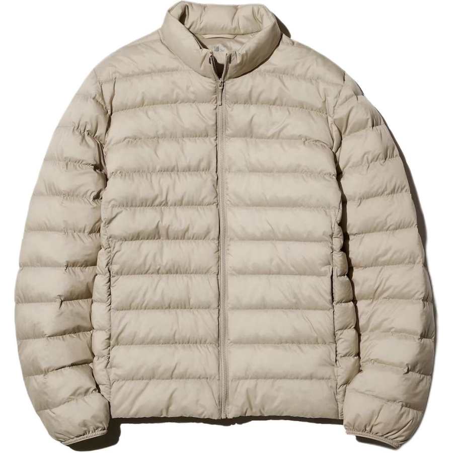 UNIQLO Puffer Jackets Men's Beige Stand Collar Moderate Other