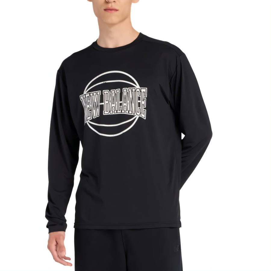 New Balance New Balance NB T Shirts Men's Black Crew Neck Moderate
