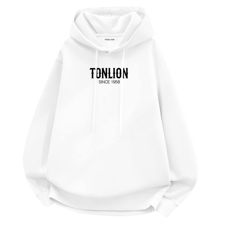 Tonlion Sweatshirts Unisex Hooded Moderate Regular